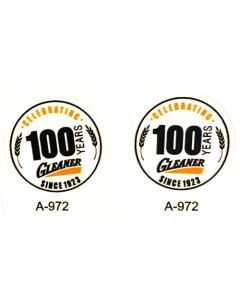 Decal Allis Chalmers Gleaner 100th Anniversary Logo 3/4"