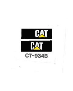 Decal CAT Logo (white, yellow triangle with red) on black