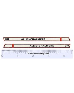 Decal 1/16 Allis Chalmers D-19 Hood Panels