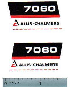 Decal 1/16 Allis Chalmers 7060 Model Number (black bellly)