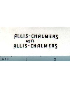 Decal 1/16 Allis Chalmers for WC (Black on clear)