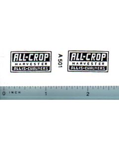 Decal 1/16 Allis Chalmers All-Crop Harvester (black print)