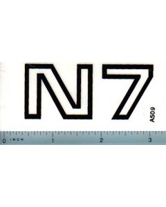 Decal 1/16 Allis Chalmers Gleaner N7 Combine Model Numbers (black)