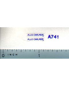 Decal 1/64 Allis Chalmers for WC (blue print on white border)