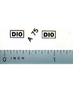 Decal 1/16 Allis Chalmers D-10 Model Numbers (Black on cream)