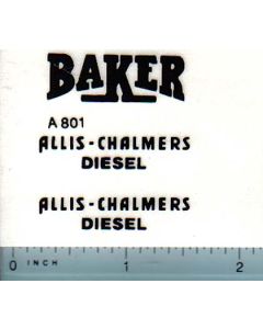Decal 1/16 Allis Chalmers Crawler Diesel (black, Baker)