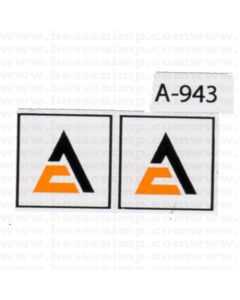 Decal Allis Chalmers Logo (Black, Orange, on White)