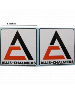 Decal Allis Chalmers Logo (Black, Orange on White) 2"