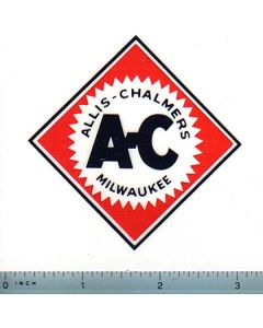 Decal Allis Chalmers Logo Diamond (orange wblue letters)