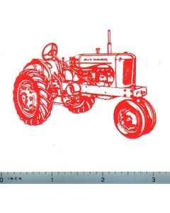 Decal Allis Chalmers WD Tractor (orange on clear)