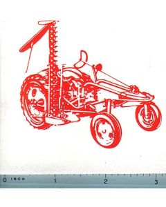 Decal Allis Chalmers G Tractor w/mower (orange on clear)