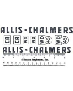 Decal Allis Chalmers CA, WD, and WD45 for pedal