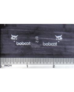 Decal Bobcat Logo 7/8" (white)