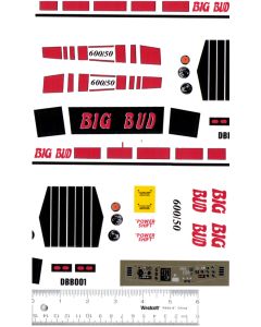 Decal 1/16 Big Bud 600/50 Red Set Complete