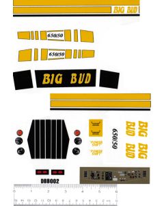 Decal 1/16 Big Bud 650/50 Yellow Set Complete