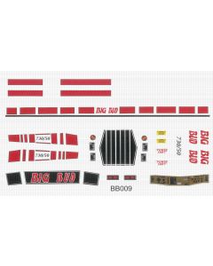 Decal 1/16 Big Bud 730/50 Red Set Complete