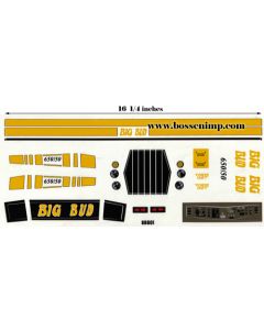 Decal 1/12 Big Bud 650/50 Yellow Set Complete