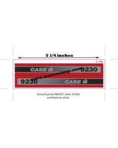 Decal 1/16 Case IH 9230 late Side panels on clear