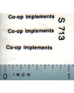 Decal 1/64 CO-OP Implements Logo (black) 1/64 scale