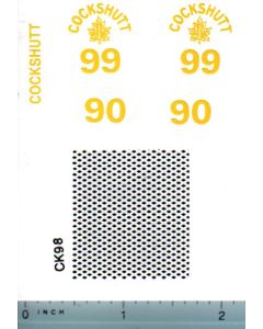 Decal 1/16 Cockshutt 99 Set (yellow)