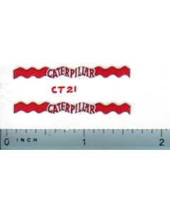 Decal Caterpillar Logo (white, red, silver)