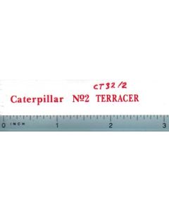 Decal 1/16 Caterpillar No. 2 Terrancer (red)