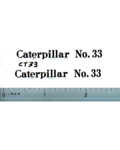 Decal 1/16 Caterpillar No. 33 (black)