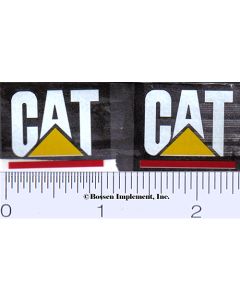 Decal CAT Logo (white, yellow triangle w/red)