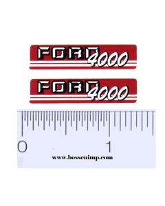Decal 1/12 Ford 4000 (Red & Gray)