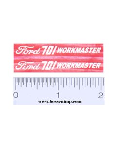 Decal 1/12 Ford 701 Workmaster (White)
