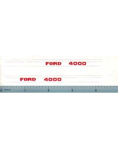 Decal 1/12 Ford 4000 Hood Only