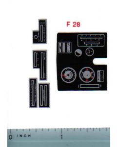Decal 1/12 Ford 8000 Dash & Console Set
