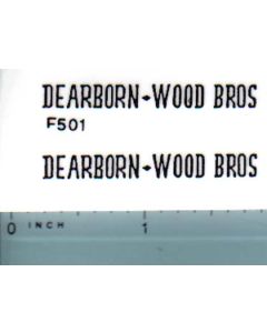 Decal 1/16 Dearborn-Wood Bros (black)