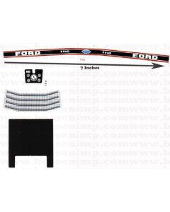 Decal 1/16 Ford 7710 Set (black &orange stripe)
