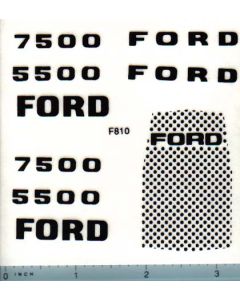 Decal 1/12 Ford Loader Backhoe Set w/Mo. #'s