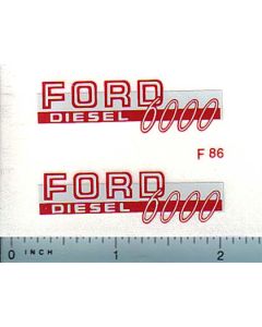 Decal 1/12 Ford 6000 Diesel (red)