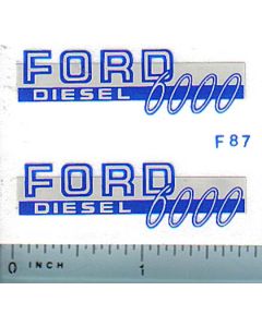 Decal 1/12 Ford 6000 Diesel (blue)