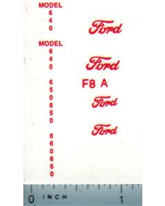 Decal 1/16 Ford 640, 650, 660 set (red print)