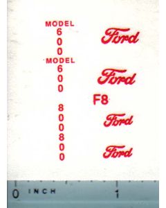 Decal 1/16 Ford 600 or 800 set (red print)