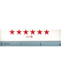 Decal 1/16 Red Stars (6)