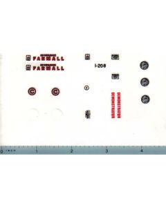 Decal 1/16 Farmall C Demonstrator Set (red print)