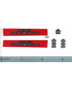 Decal 1/16 Farmall 300 Set (red background)