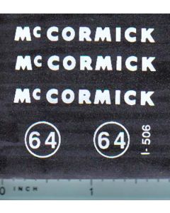 Decal 1/16 IH McCormick 64 Combine Set