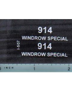 Decal 1/16 IH 914 Windrow Special