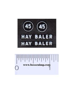 Decal 1/16 IH 45 Hay Baler Set