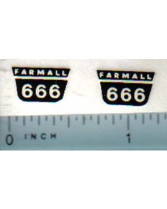 Decal 1/16 Farmall 666 Model Number