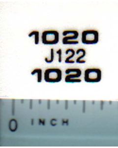 Decal 1/16 John Deere 1020 JD Model Numbers