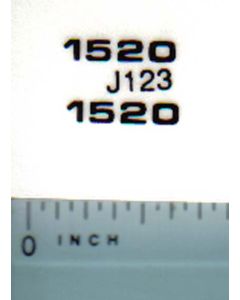 Decal 1/16 John Deere 1520 JD Model Numbers