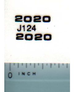 Decal 1/16 John Deere 2020 Model Numbers