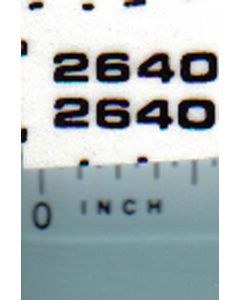Decal 1/16 John Deere 2640 Model Numbers